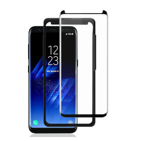Скрийн протектор от закалено стъкло за 3D FULL SCREEN извит Full Glue напълно залепващ за Samsung Galaxy Note 8 N950F с черен кант